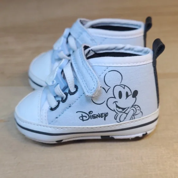 Disney Light Blue White Canvas Infant Shoes - Picture 5 of 10